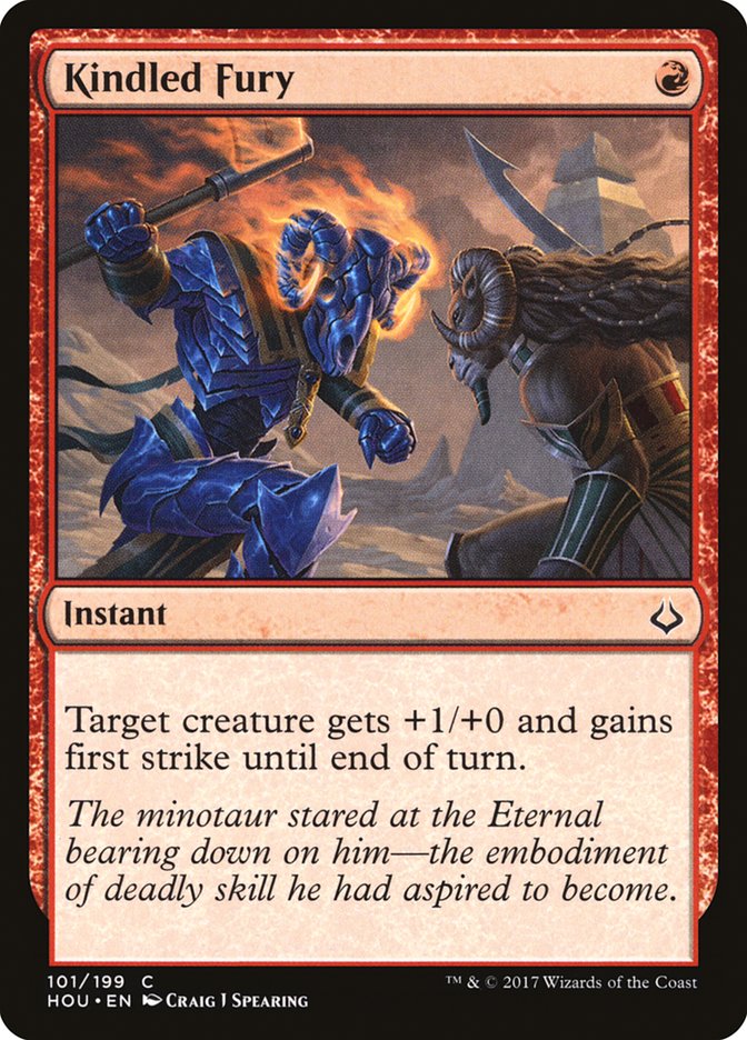 Hour of Devastation Kindled Fury #101 Card Front