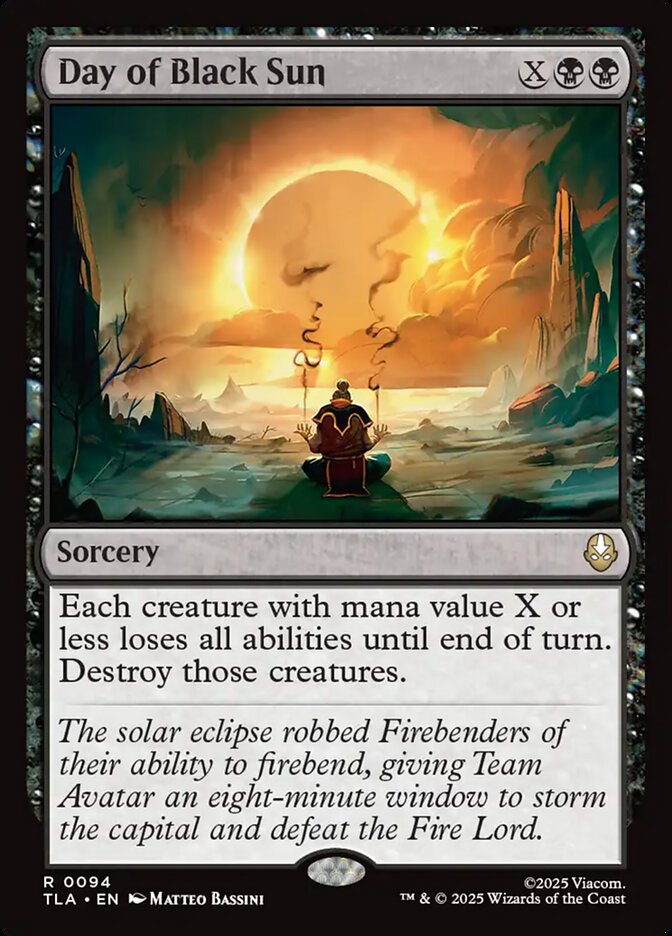 Day of Black Sun Avatar The Last Airbender #094 MTG Single Card Front
