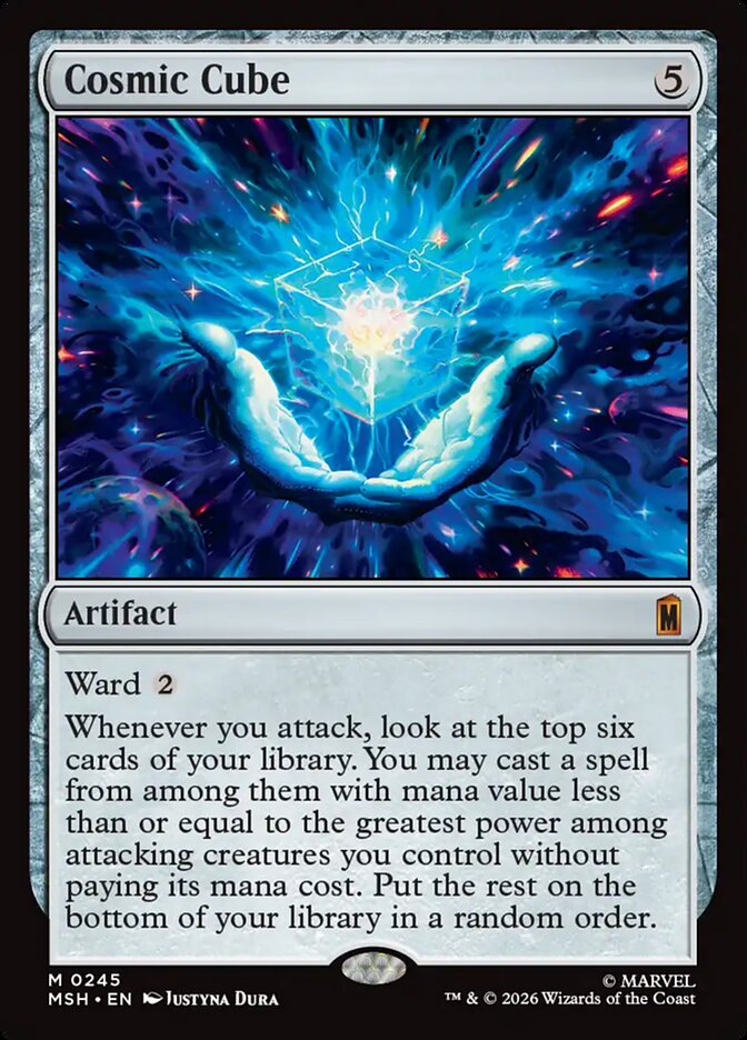 Marvel Superheroes Cosmic Cube Card Front