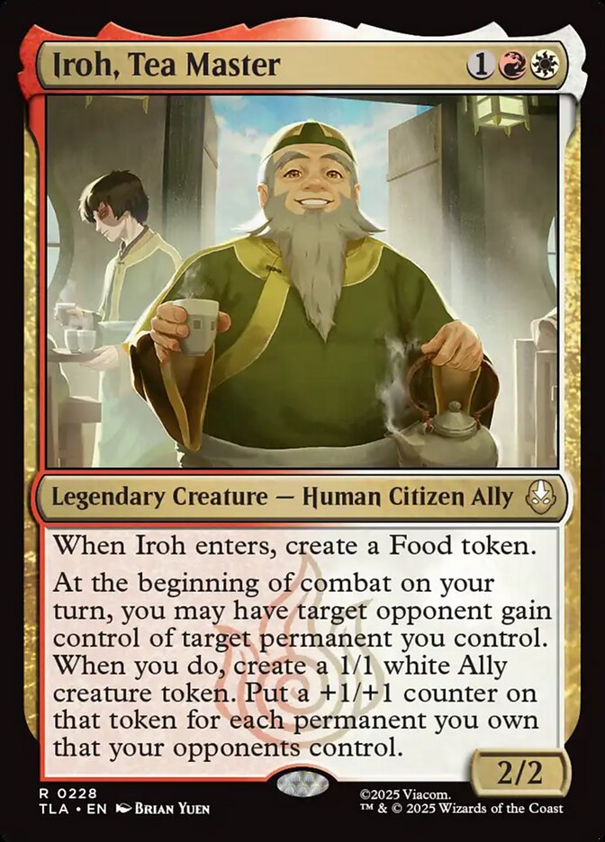 Iroh, Tea Master Avatar The Last Airbender #228 MTG Single Card Front