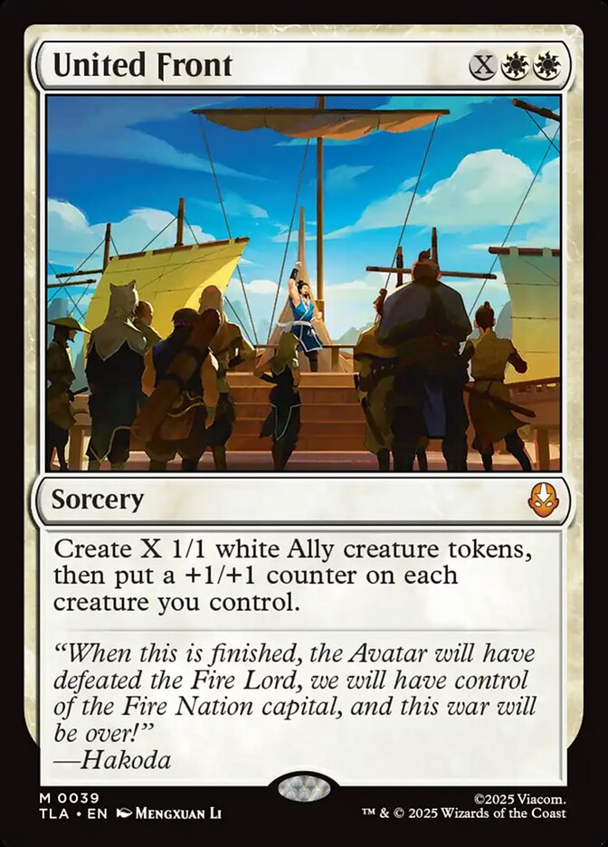 United Front Avatar The Last Airbender #039 MTG Single Card Front