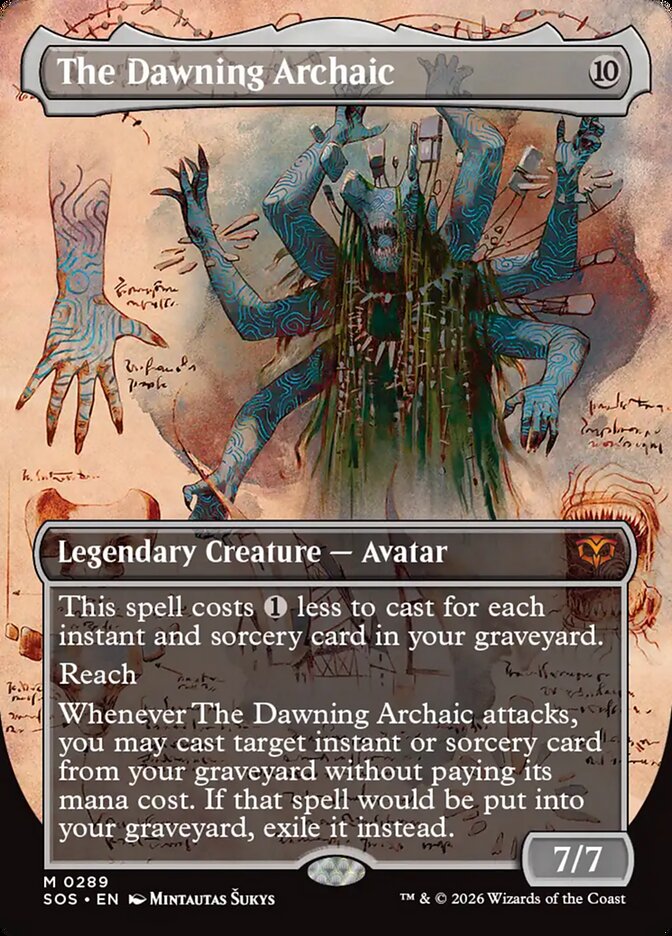 The Dawning Archaic Secrets of Strixhaven Borderless Field Notes #289Card Front