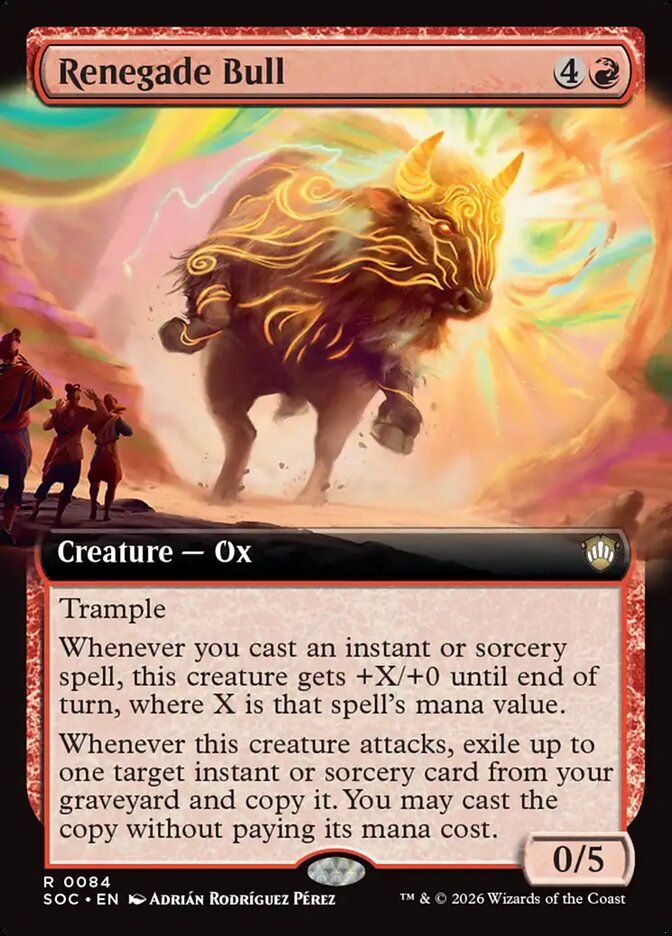 Renegade Bull Extended Art SOS Commander #036
