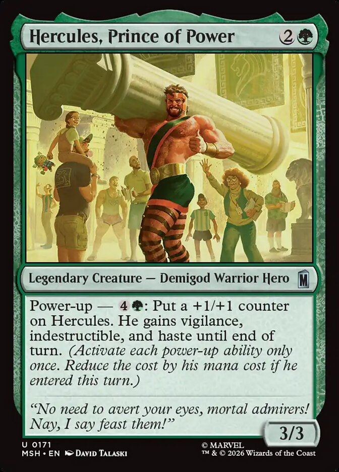 Marvel Superheroes Hercules, Prince of Power Card Front