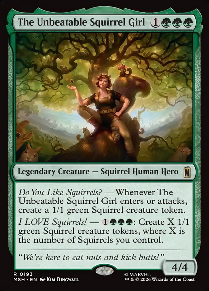 Marvel Superheroes The Unbeatable Squirrel Girl Card Front