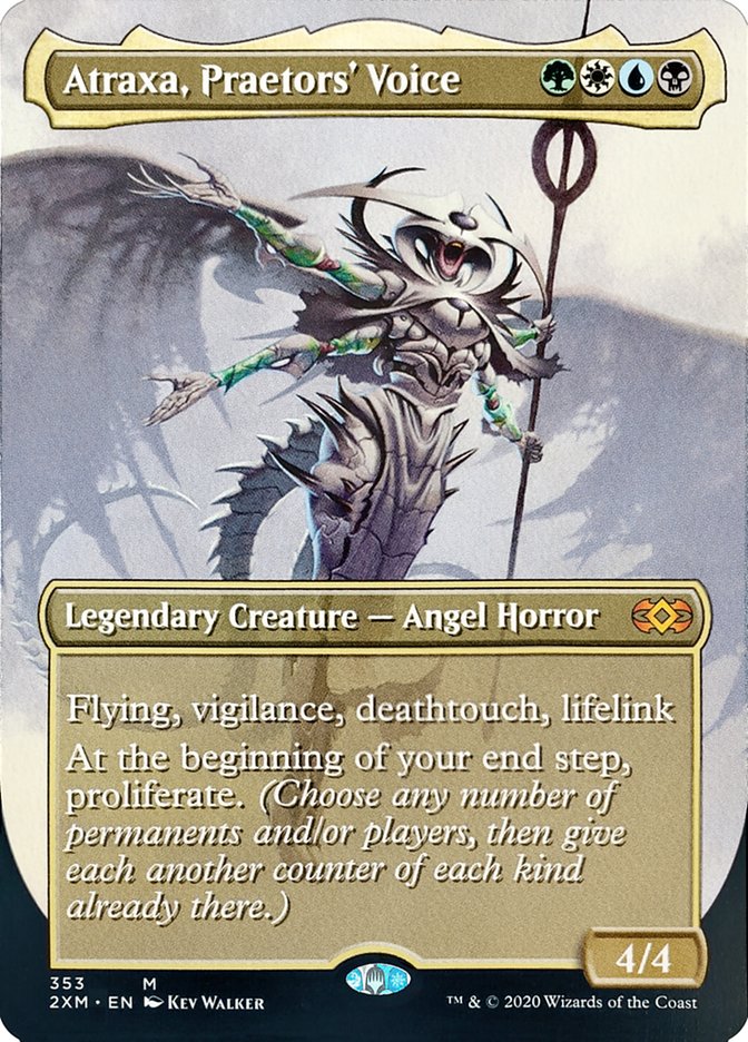 Borderless Atraxa, Praetors' Voice Double Masters #353 Card Front