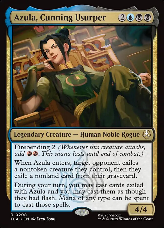 Azula, Cunning Usurper Avatar The Last Airbender #208 MTG Single Card Front