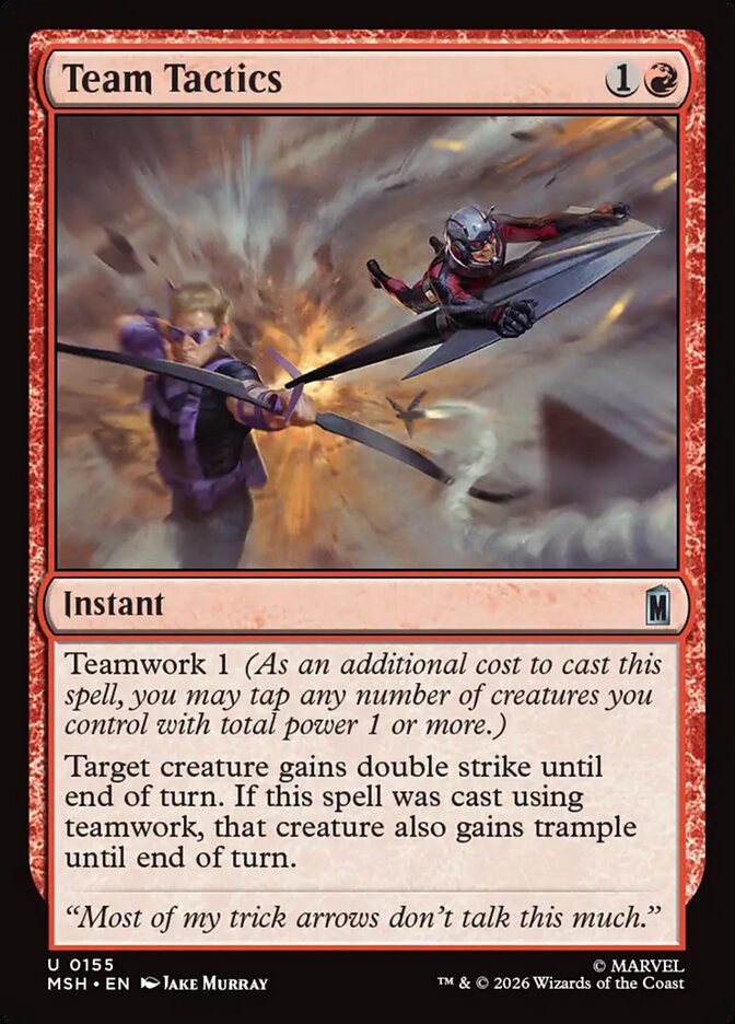 Marvel Superheroes Team Tactics Card Front