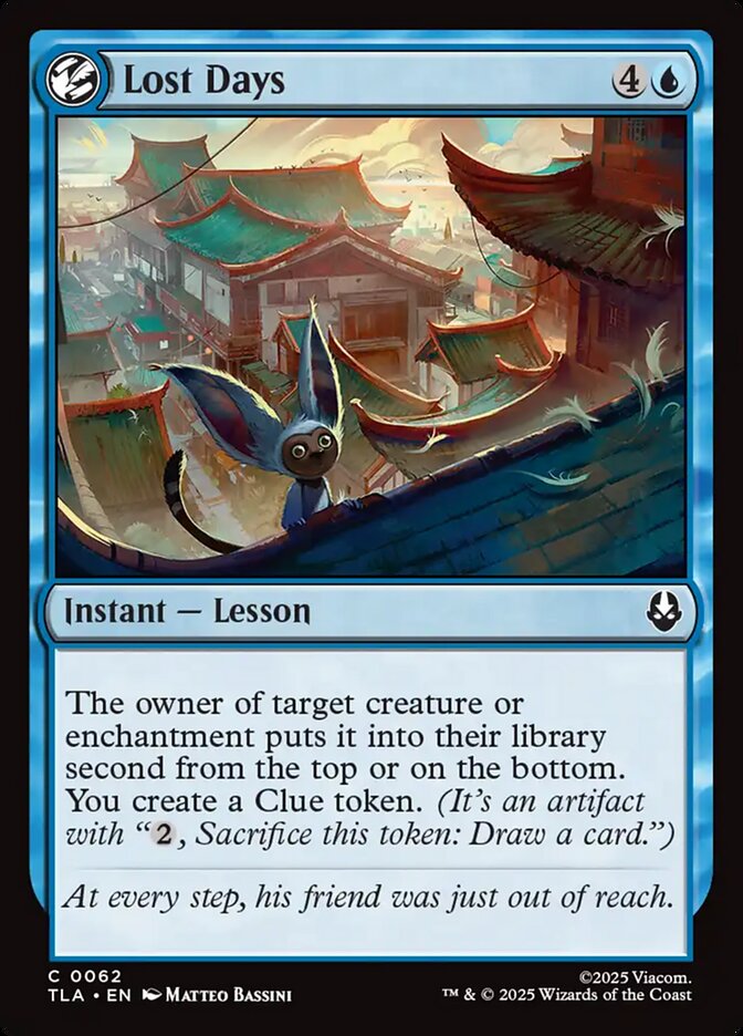 Lost Days Avatar The Last Airbender #062 MTG Single Card Front