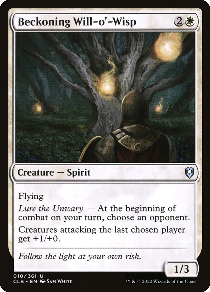 Beckoning Will-o'-Wisp - Commander Legends #010 Card Front