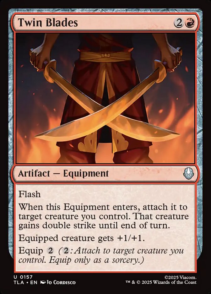 Twin Blades Avatar The Last Airbender #157 MTG Single Card Front