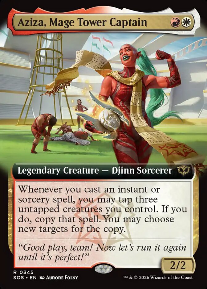 Aziza, Mage Tower Captain Secrets of Strixhaven Extended Art #345Card Front