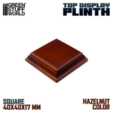 Square MDF display base in hazel...