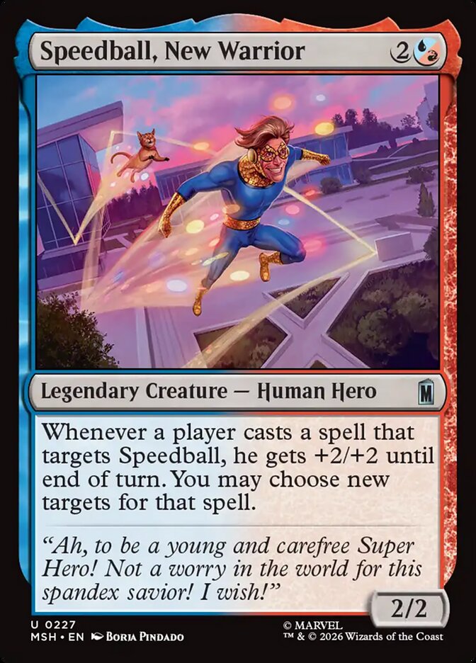 Marvel Superheroes Speedball, New Warrior Card Front