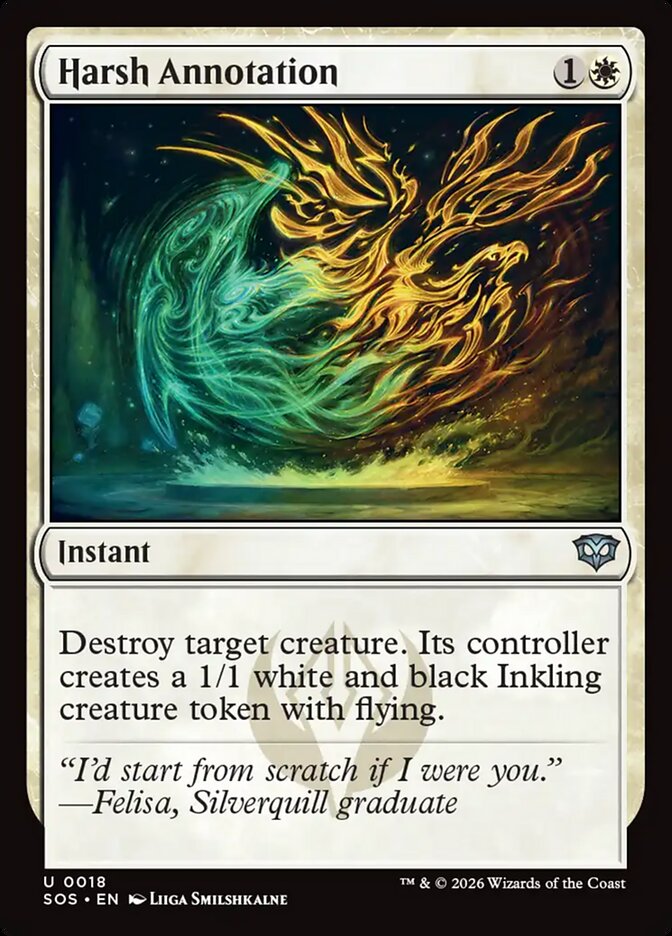 Harsh Annotation Secrets of Strixhaven #018Card Front