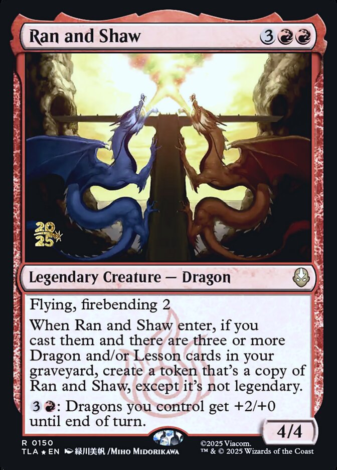 Ran and Shaw Avatar The Last Airbender #150 Prerelease Promo Card Front