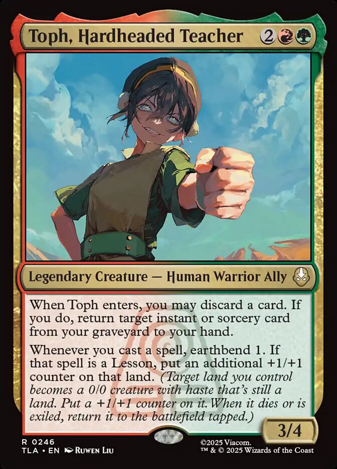 Toph, Hardheaded Teacher Avatar The Last Airbender #246 MTG Single Card Front