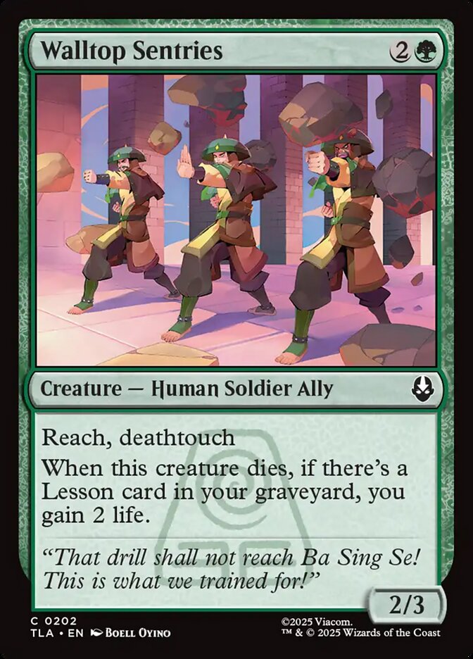 Walltop Sentries Avatar The Last Airbender #202 MTG Single Card Front