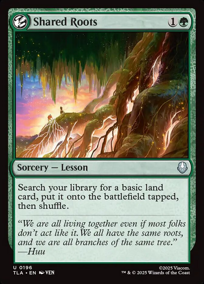 Shared Roots Avatar The Last Airbender #196 MTG Single Card Front
