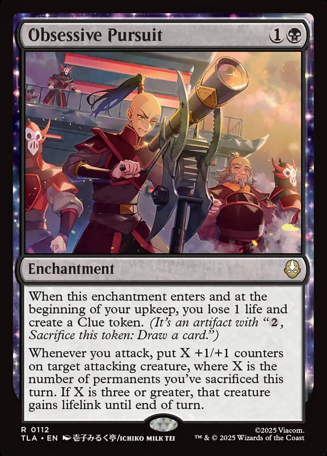 Obsessive Pursuit Avatar The Last Airbender #112 MTG Single Card Front
