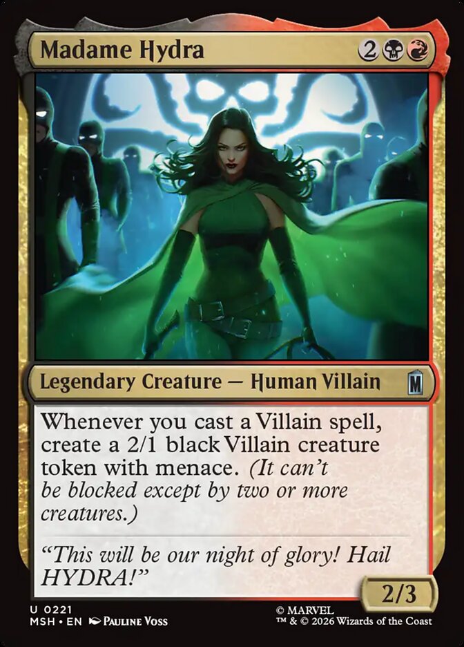 Marvel Superheroes Madame Hydra Card Front