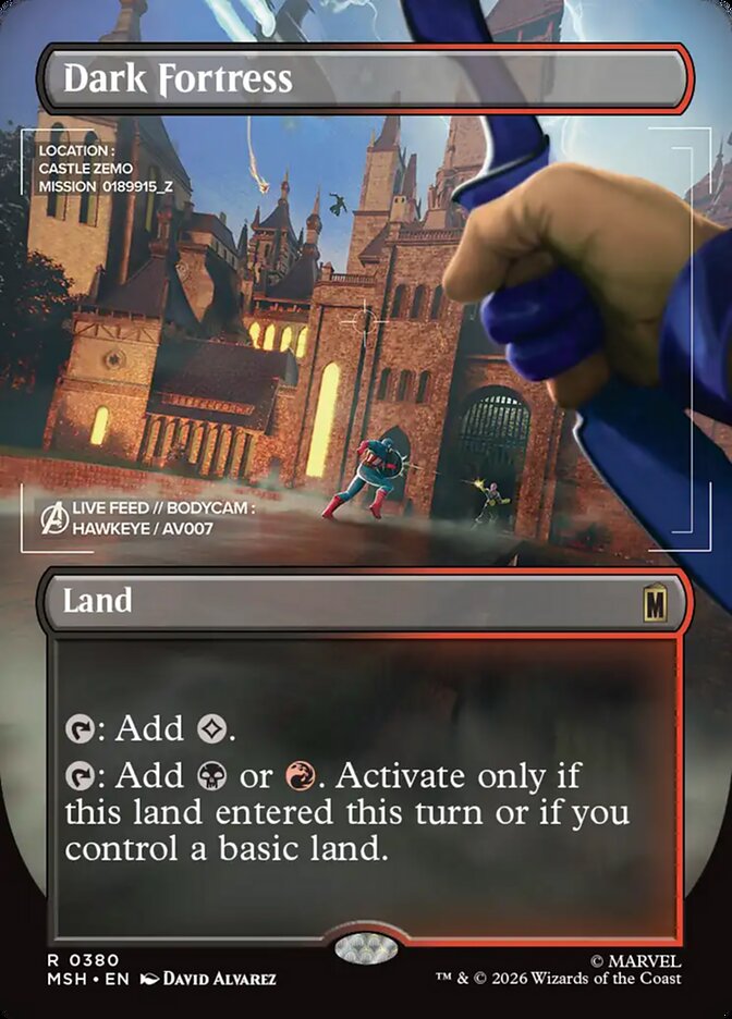 Marvel Superheroes Dark Fortress Card Front