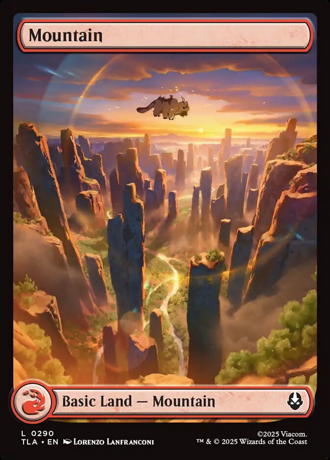 Full Art Appa Basic Mountain Avatar The Last Airbender #290 MTG Single Card Front