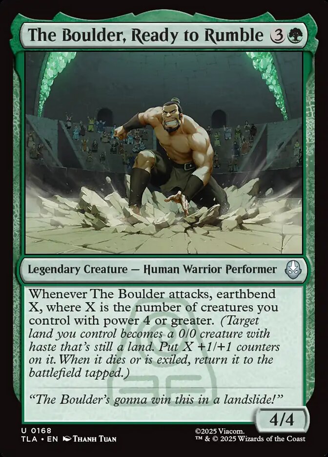 The Boulder, Ready to Rumble Avatar The Last Airbender #168 MTG Single Card Front