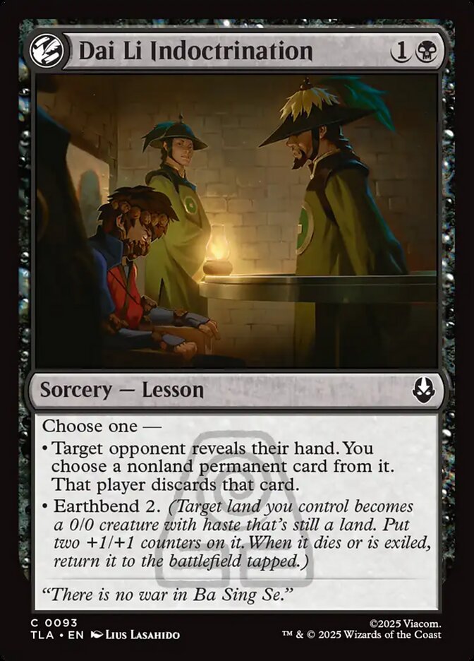 Dai Li Indoctrination Avatar The Last Airbender #093 MTG Single Card Front