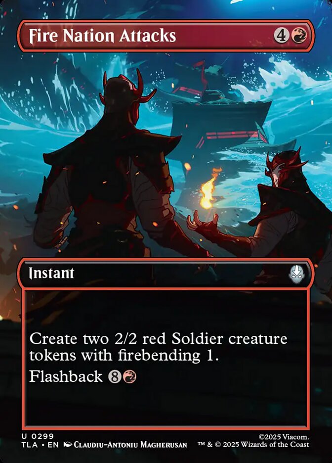 Borderless Fire Nation Attacks Avatar The Last Airbender #299 MTG Single Card Front