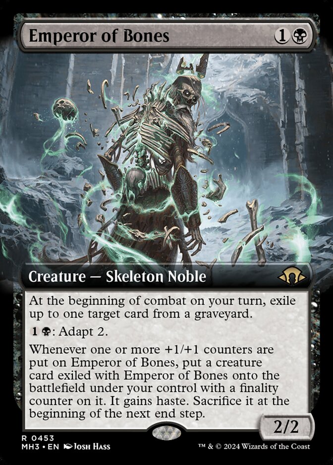 Emperor of Bones Extended Art MTG Single | MH3 #453