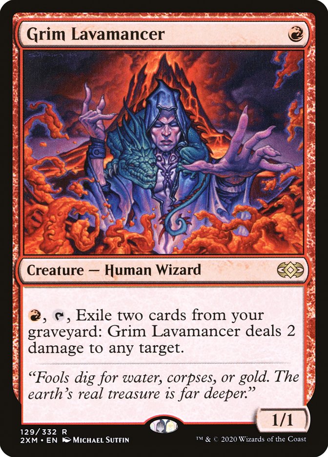 Grim Lavamancer Double Masters #129 Card Front