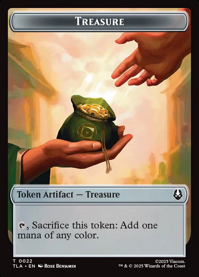 Treasure Avatar The Last Airbender Token #022 MTG Single Card Front