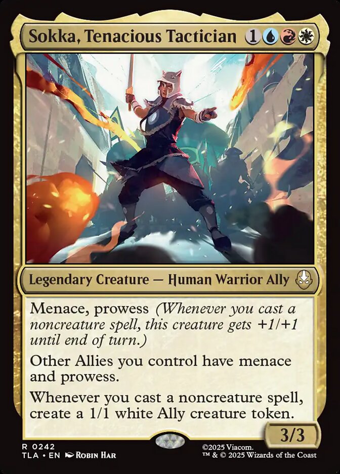 Sokka, Tenacious Tactician Avatar The Last Airbender #242 MTG Single Card Front