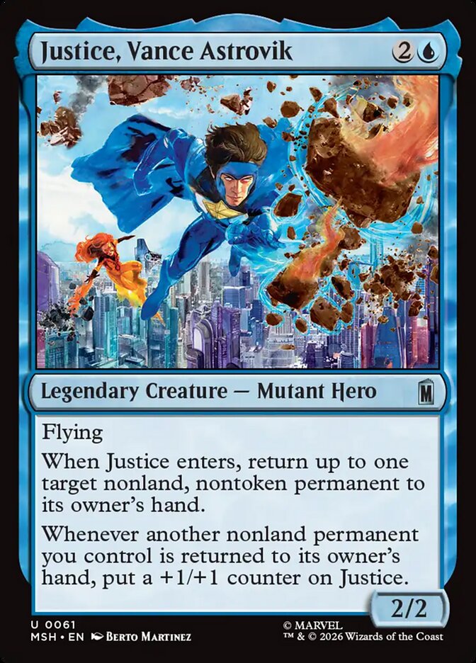 Marvel Superheroes Justice, Vance Astrovik Card Front