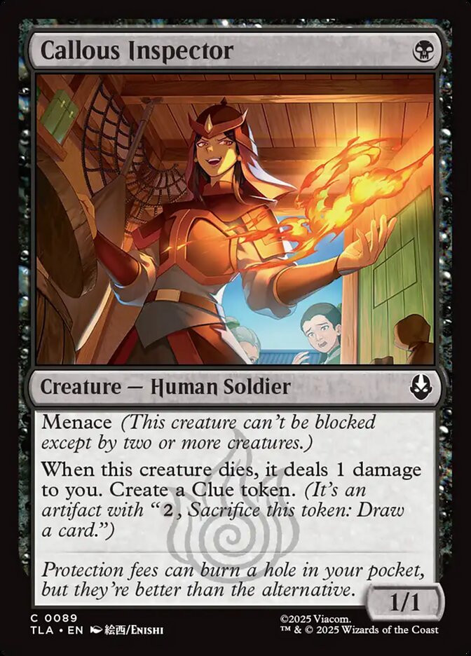 Callous Inspector Avatar The Last Airbender #089 MTG Single Card Front