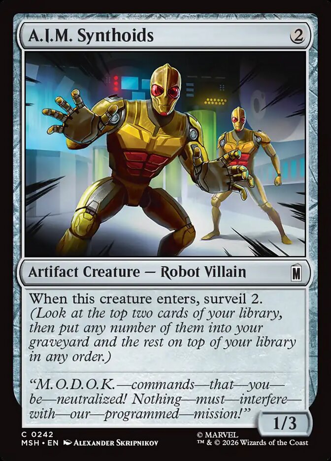 Marvel Superheroes A.I.M. Synthoids Card Front