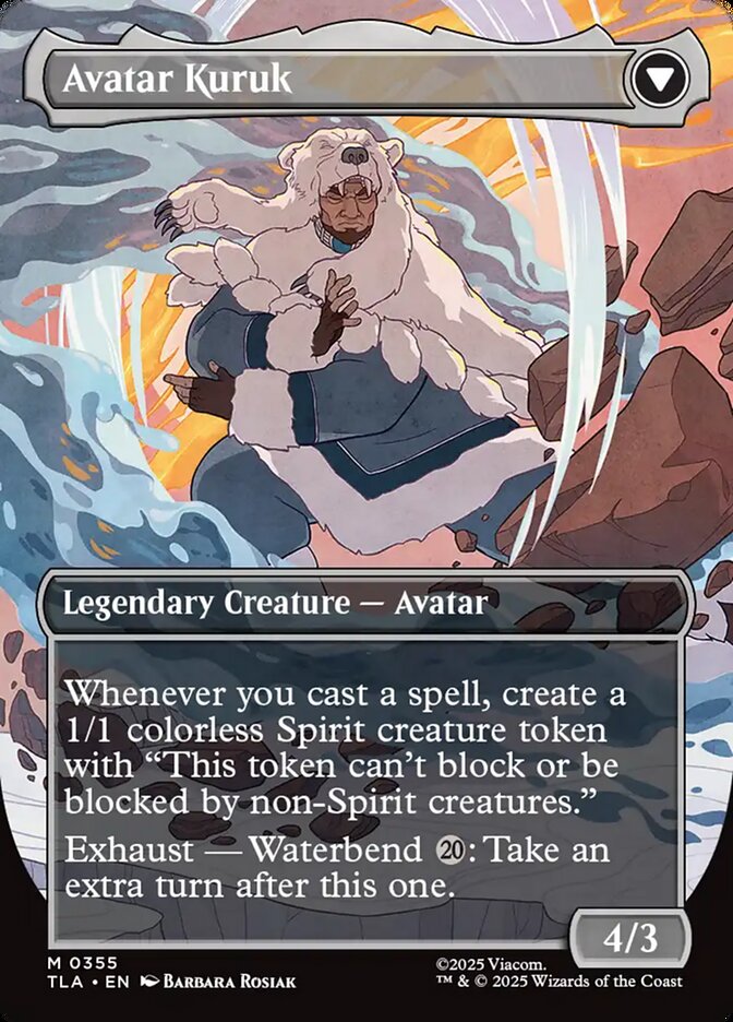Borderless The Legend of Kuruk // Avatar Kuruk Avatar The Last Airbender #355 MTG Single Card Back