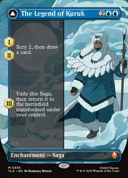 Borderless The Legend of Kuruk // Avatar Kuruk Avatar The Last Airbender #355 MTG Single Card Front