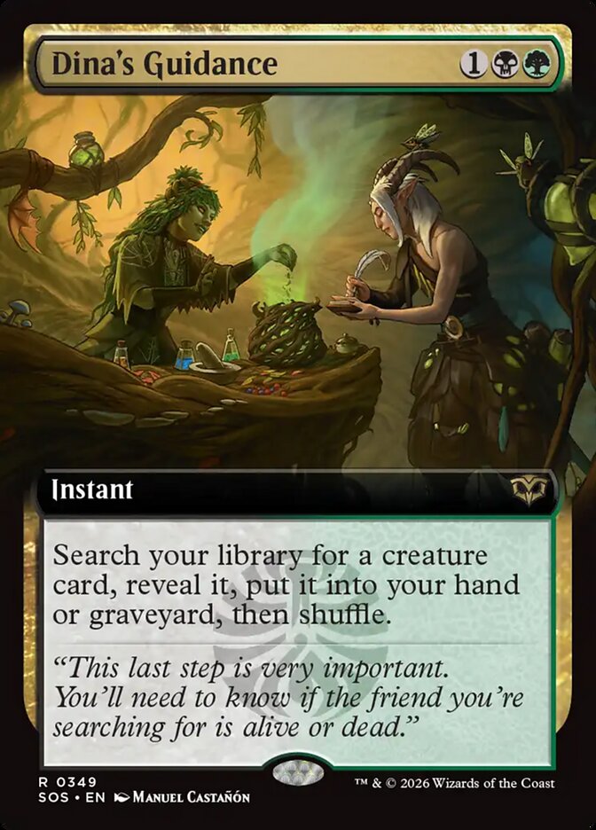 Dina's Guidance Secrets of Strixhaven Extended Art #349Card Front