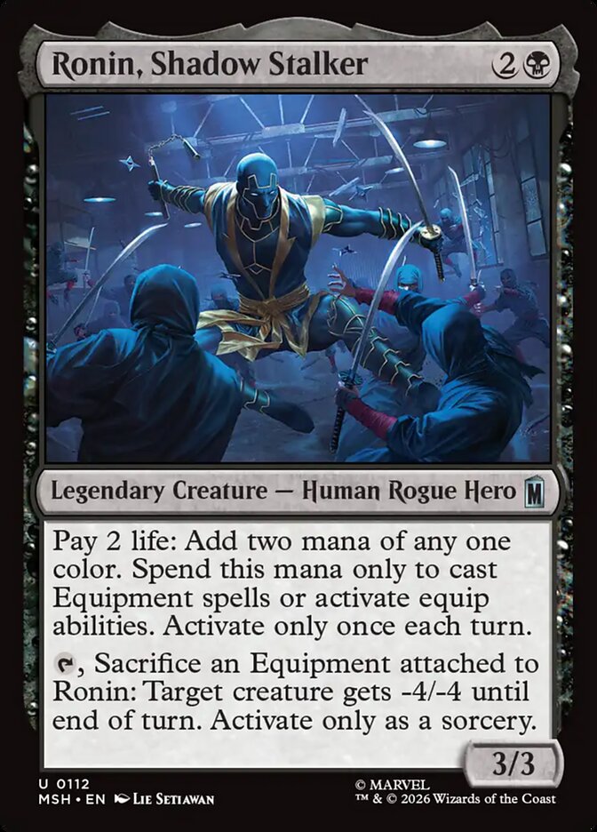 Marvel Superheroes Ronin, Shadow Stalker Card Front