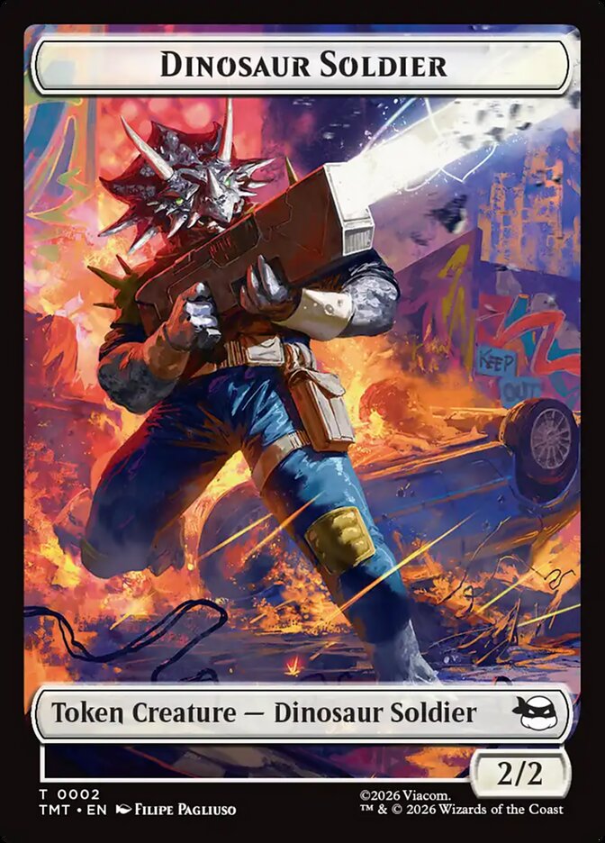 Dinosaur Soldier Teenage Mutant Ninja Turtles Token #002