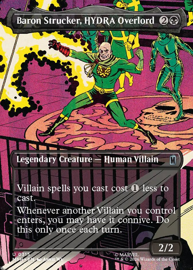 Marvel Superheroes Baron Strucker, HYDRA Overlord Card Front