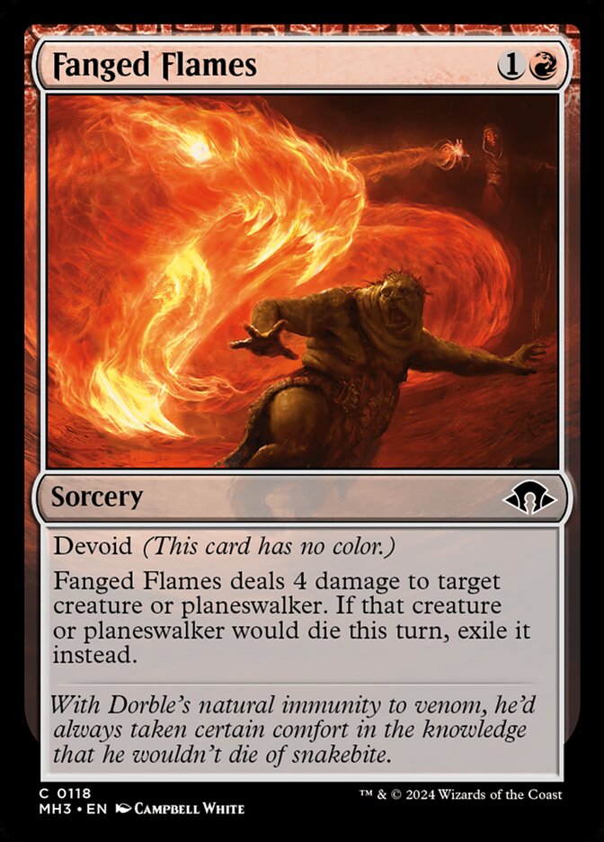Fanged Flames MTG Single | MH3 #118