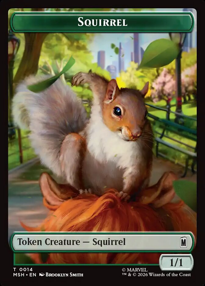 Marvel Superheroes Squirrel Card Front