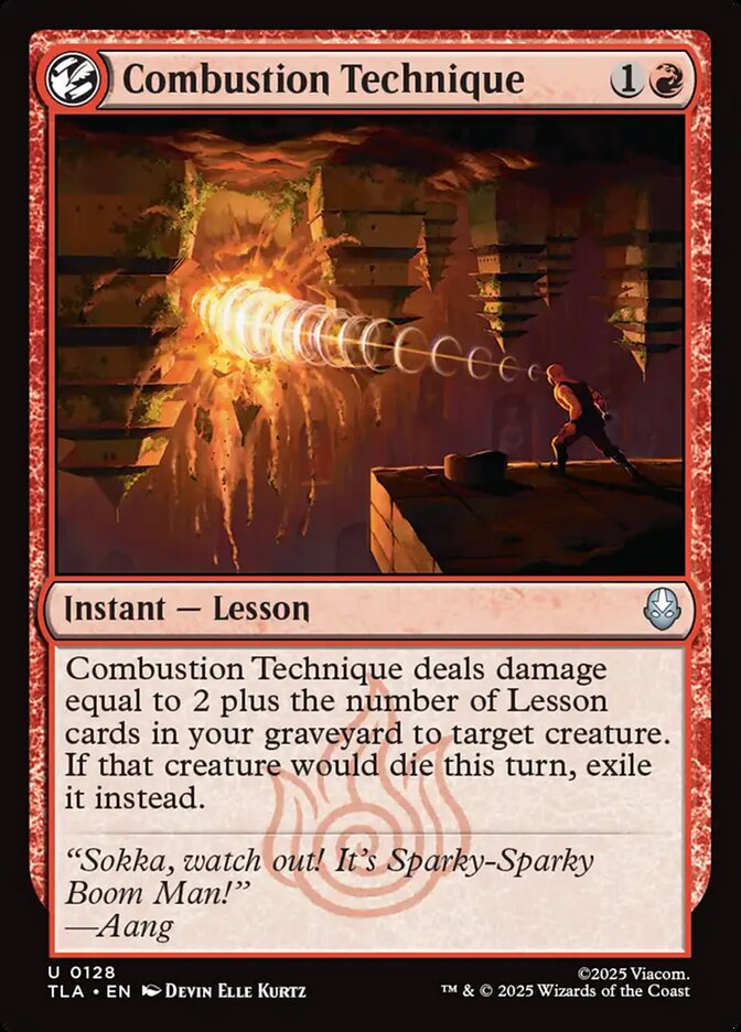 Combustion Technique Avatar The Last Airbender #128 MTG Single Card Front