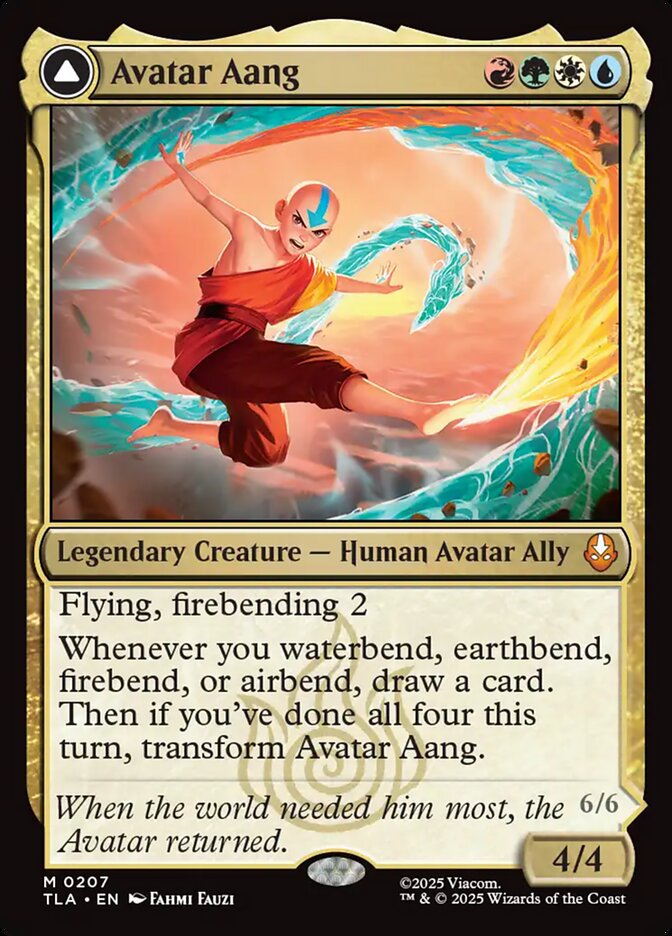 Avatar Aang // Aang, Master of Elements Avatar The Last Airbender #207 MTG Single Card Front