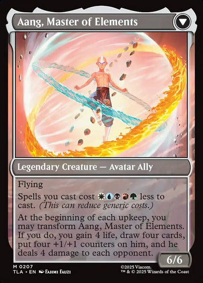 Avatar Aang // Aang, Master of Elements Avatar The Last Airbender #207 MTG Single Card Back