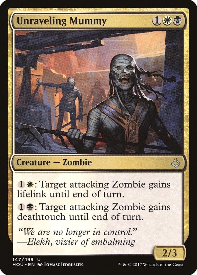 Hour of Devastation Unraveling Mummy #147 Card Front