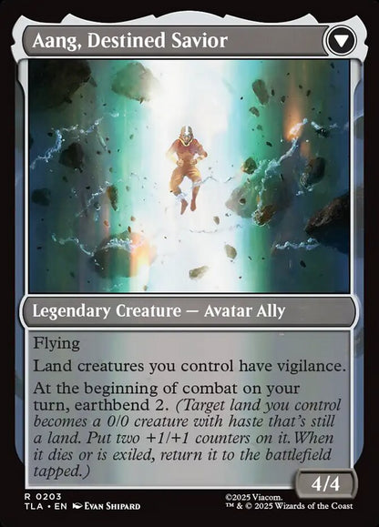 Aang, at the Crossroads // Aang, Destined Savior Avatar The Last Airbender #203 MTG Single Card Back